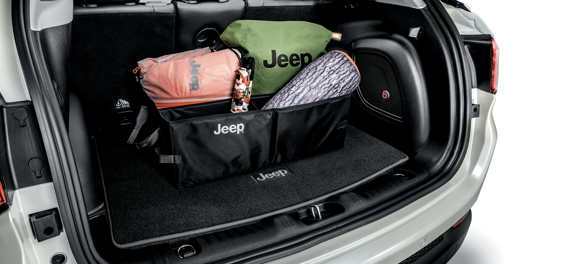 Accessori Jeep® Compass e-Hybrid: portaoggetti- Jeep